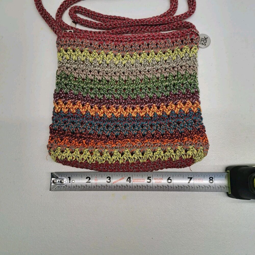 The Sak Boho Crochet Rainbow Small Zipper Crossbody Bag - Picture 5 of 6